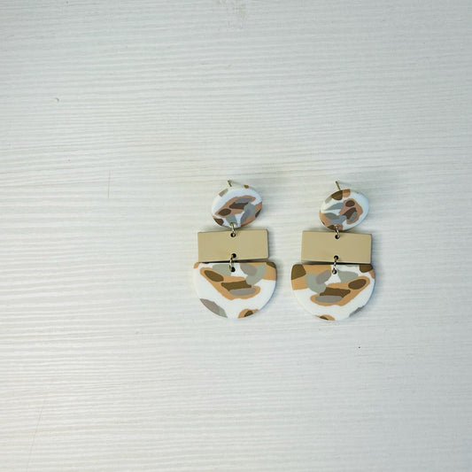 Pendientes beige originales