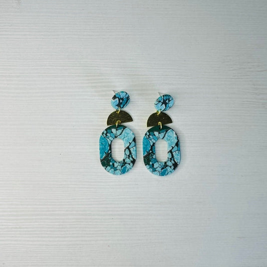 Pendientes azul turquesa