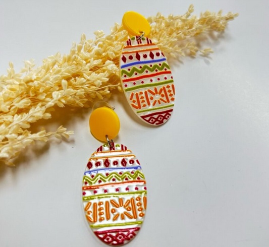 Pendientes Acrílico Amarillo